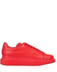 Alexander McQueen Raised Sole Low Top Leather Trainers