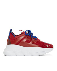 Versace Red Chain Reaction Sneakers