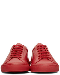 Common Projects Red Original Achilles Low Sneakers