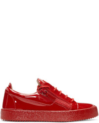 Giuseppe Zanotti Red Patent Leather London Sneakers