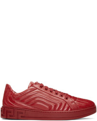 Versace Red Quilted Sneakers