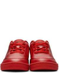 Maison Margiela Red Reebok Edition Trompe Lil Club C Sneakers