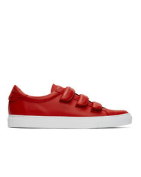 Givenchy Red Velcro Urban Knots Sneakers