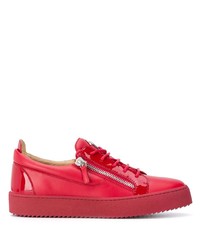 Giuseppe Zanotti Side Zip Low Top Leather Trainers