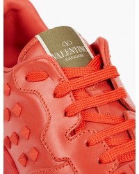 Valentino Studded Leather Mid Top Sneakers