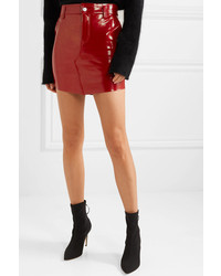 RtA Callie Patent Leather Mini Skirt