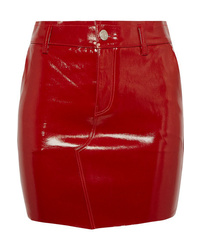 RtA Callie Patent Leather Mini Skirt