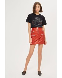 Topshop Lace Side Zip Leather