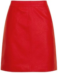 Topshop Short Pencil Pu Skirt