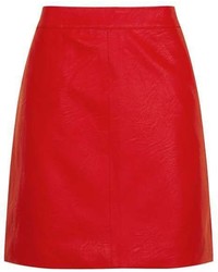 Topshop Short Pencil Pu Skirt