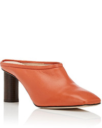 Helmut Lang Leather Square Toe Mules