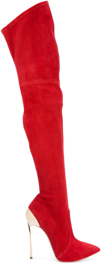 casadei red boots