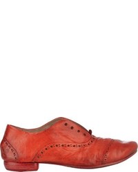 Marsèll Distressed Laceless Brogues Red