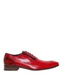 Eel And Leather Oxford Lace Up Shoes