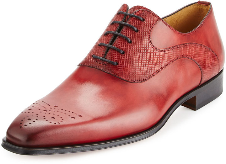 red magnanni shoes
