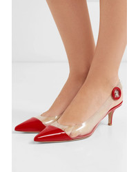 Gianvito Rossi 55 Pvc And Patent Leather Slingback Pumps