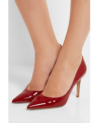 Gianvito Rossi 85 Patent Leather Pumps Red