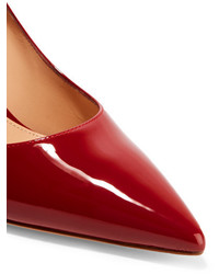Gianvito Rossi 85 Patent Leather Pumps Red