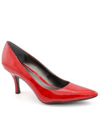 Alfani Gracie Red Faux Leather Pumps Heels Shoes Newdisplay
