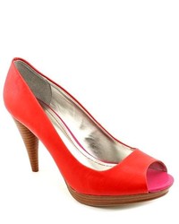 Celine Red Faux Leather Pumps Heels Shoes Newdisplay
