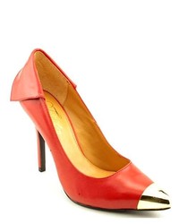 Fergie Podium Red Leather Pumps Heels Shoes