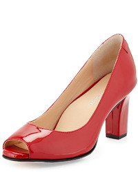Taryn Rose Fierce Leather High Heel Pump Red