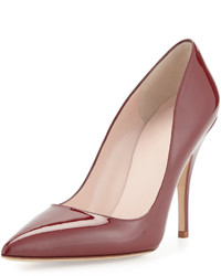 Kate Spade New York Licorice Patent Pointed Toe Pump Red Chestnut