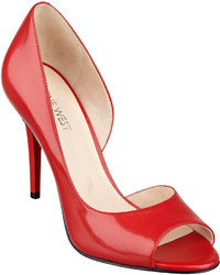 Red Leather Pumps: Nine West Dorey Dorsay Pumps