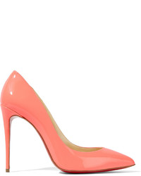 Christian Louboutin Pigalle Follies 100 Patent Leather Pumps Coral
