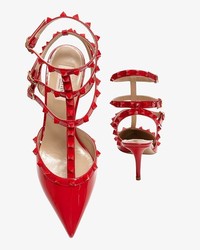 Valentino Punkouture Slingback Patent Leather Pump Red