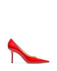 Jimmy Choo Red Love 85 Patent Leather Pumps