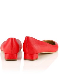 Jerome C. Rousseau Red Textured Leather Gall Shoes