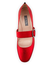 Sarah Jessica Parker Sjp By Tartt Leather Mary Jane Pump Poison Red