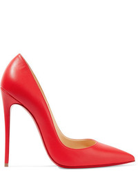 Christian Louboutin So Kate 120 Leather Pumps Red