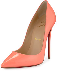 Christian Louboutin So Kate Patent 120mm Red Sole Pump Flamingo