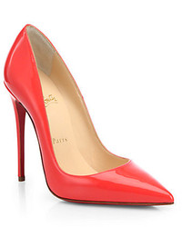 Christian Louboutin So Kate Patent Leather Point Toe Pumps