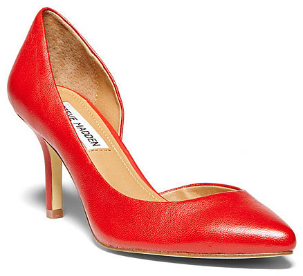 Red Leather Pumps: Steve Madden Elusive | Where to buy  how to wear