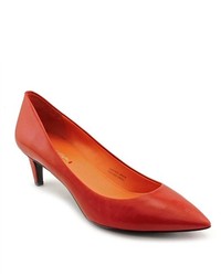 Via Spiga Angie Red Leather Pumps Heels Shoes