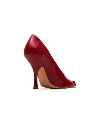 Y/Project Y Project Red Open Toe 110 Patent Leather Pumps