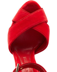 Alexander McQueen Velvet Platform Sandals