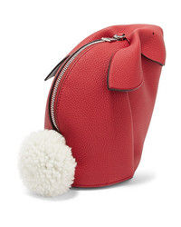 Loewe Bunny Mini Med Textured Leather Shoulder Bag