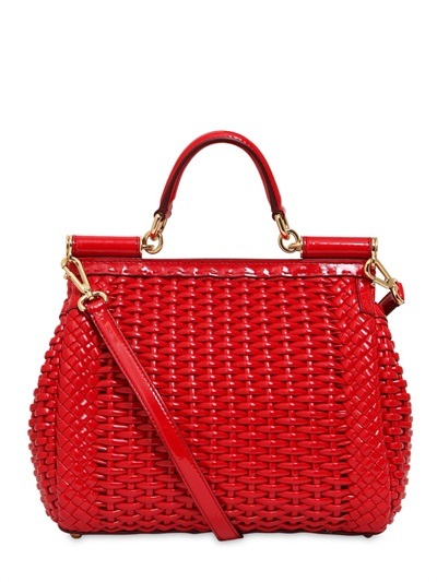 Dolce & Gabbana Medium Sicily Woven Faux Leather Bag, $2,895 ...
