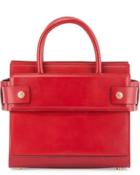 Givenchy Horizon Mini Leather Satchel Bag Red