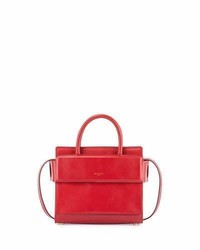 Givenchy Horizon Mini Leather Satchel Bag Red