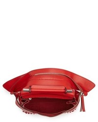 Tod's Micro Wave Leather Satchel Red