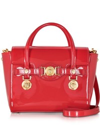 Versace Small Signature Eros Red Patent Leather Handbag