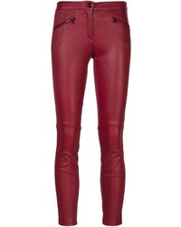Barbara Bui Leather Skinny Trousers