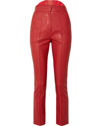 PushBUTTON Faux Leather Skinny Pants