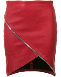 RtA Asymmetric Zip Detail Skirt