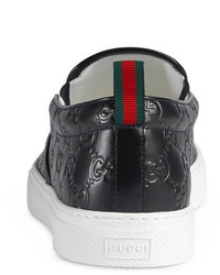 Gucci Dublin Signature Leather Slip On Sneaker
